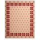 Handmade Red Cotton Modern Dhurrie For Living Room